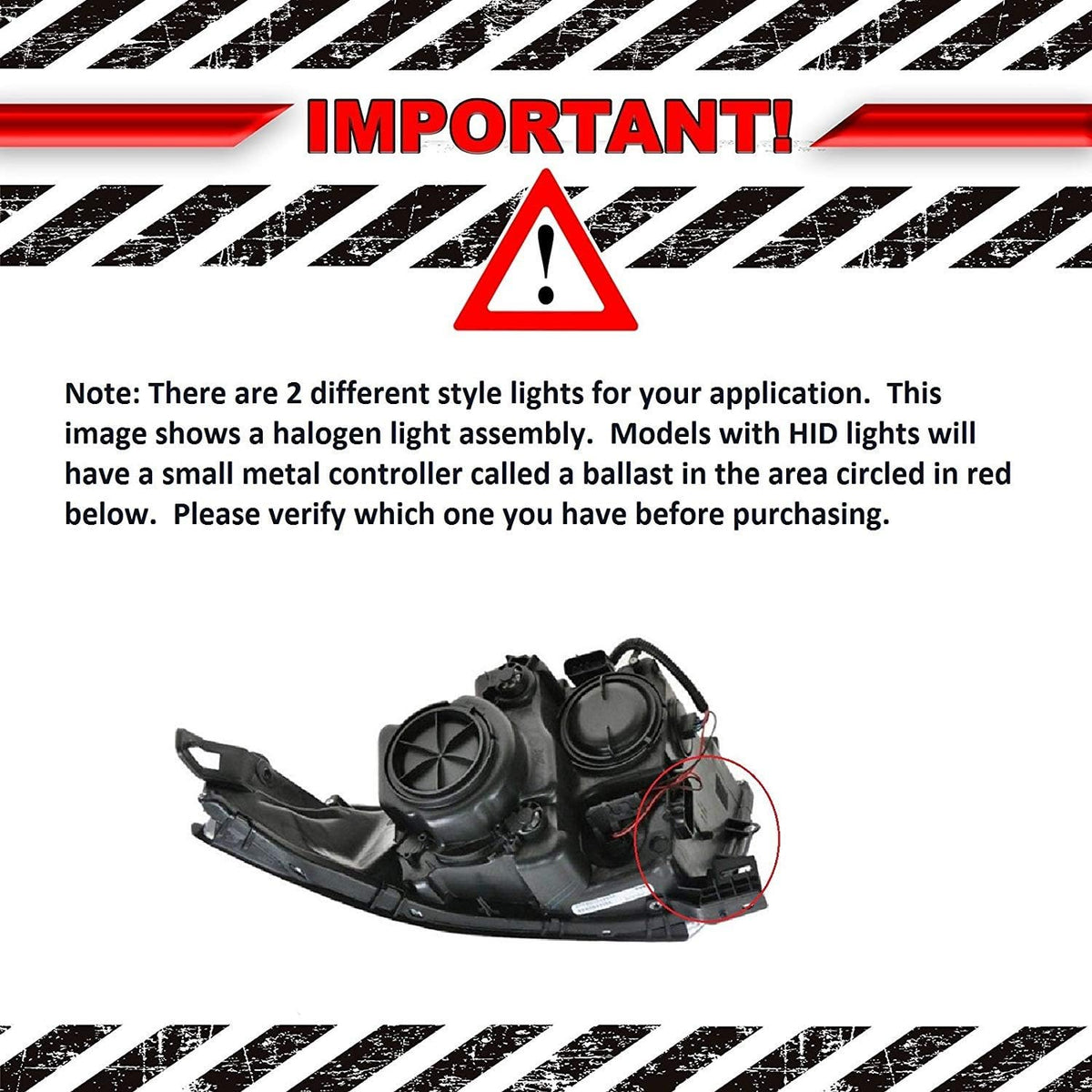 Driver Side Halogen Headlight Q5113