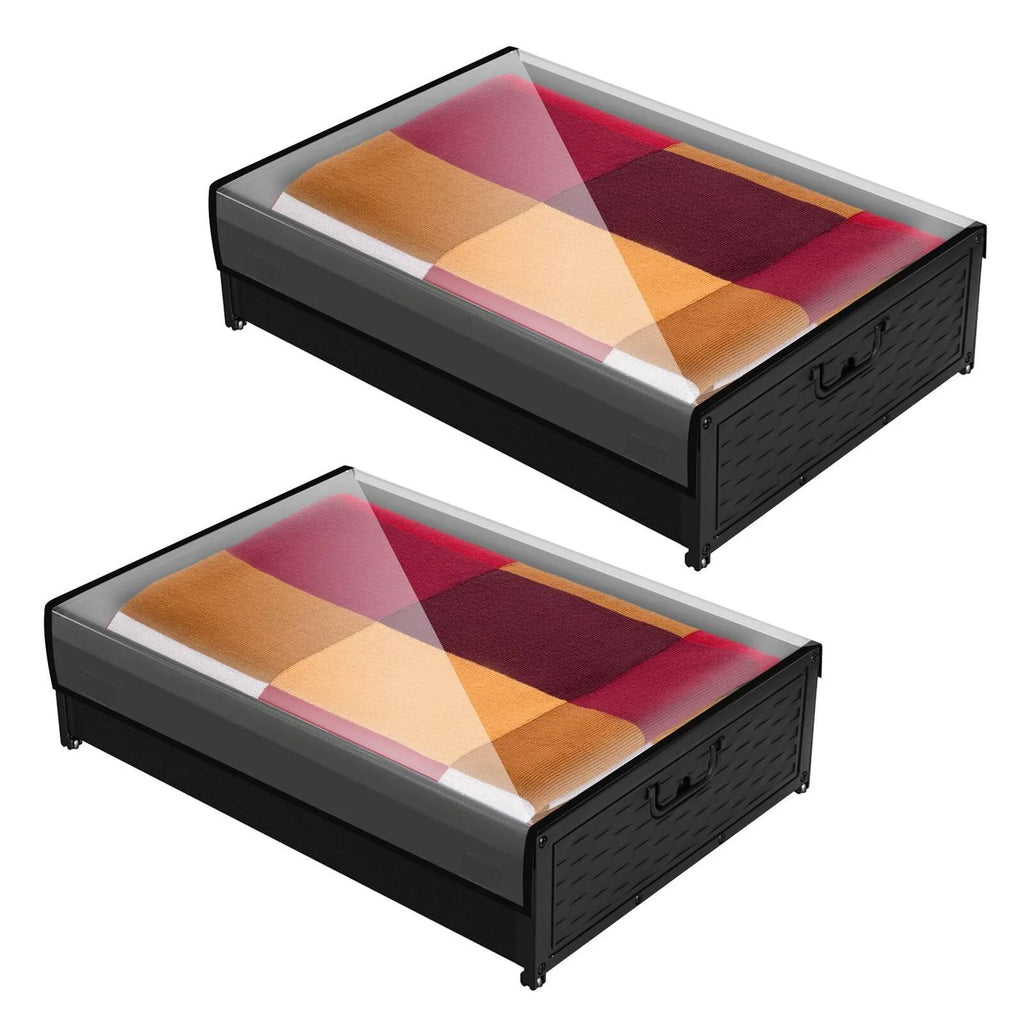 Under Bed Storage Containers with Wheels and Lid 2 Packs C711