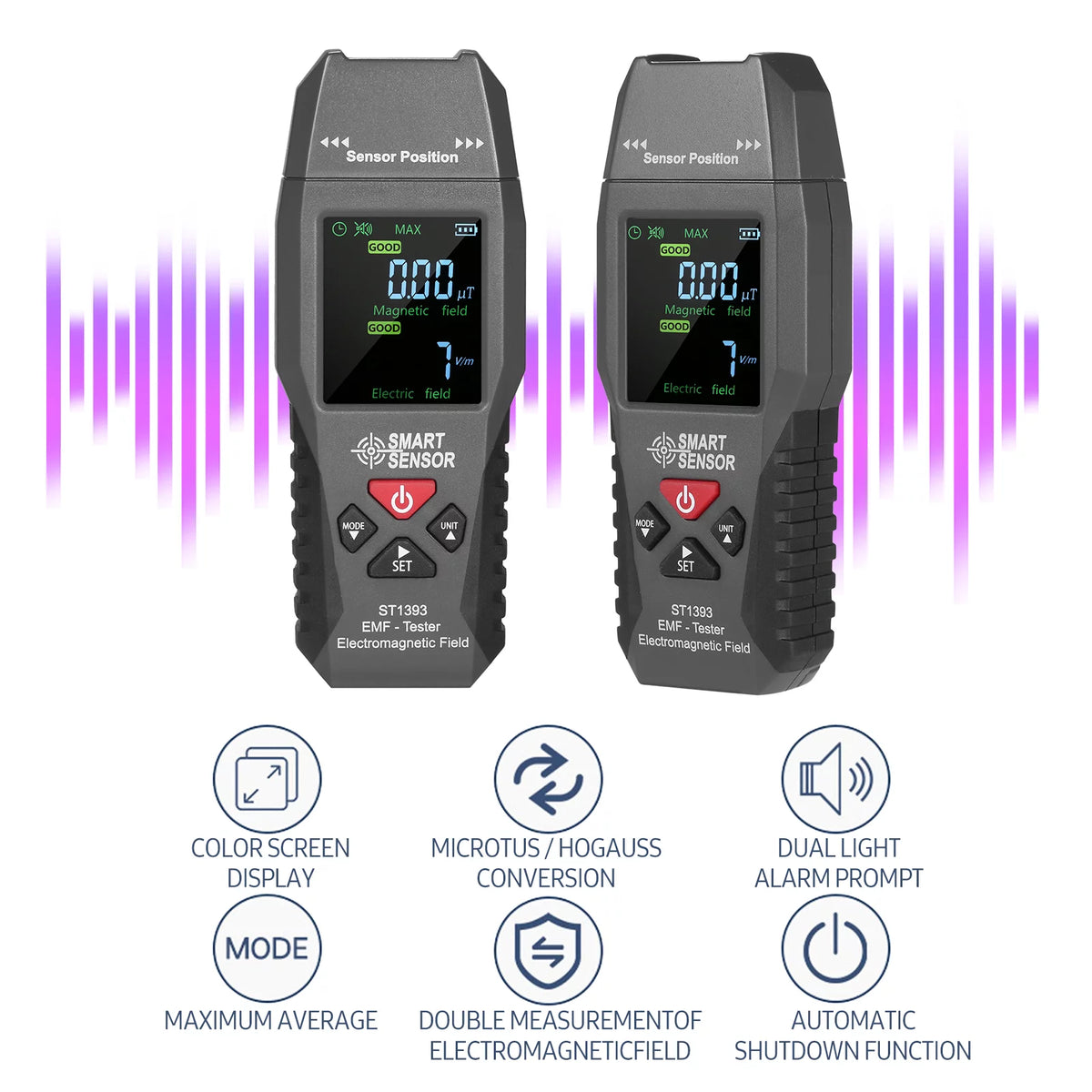 Handheld Digital LCD EMF Meter U6517