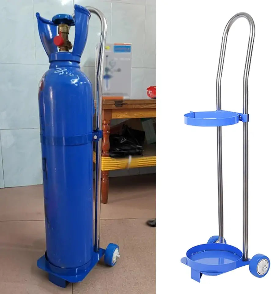 Steel Oxygen Tank Cart with Wheels D52744