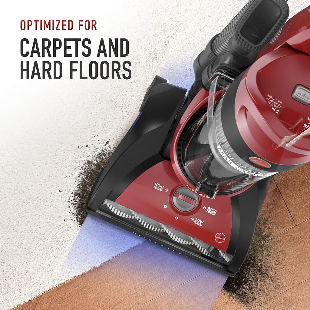 Red Upright Vacuum Cleaner with HEPA Media Filtration J67013
