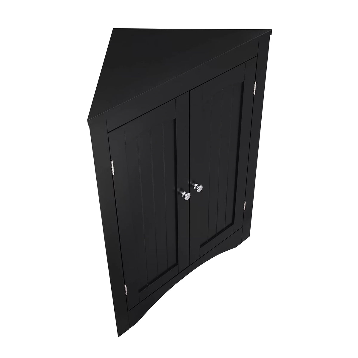 Free Standing Corner Storage Cabinet with Doors and Shelves K617845