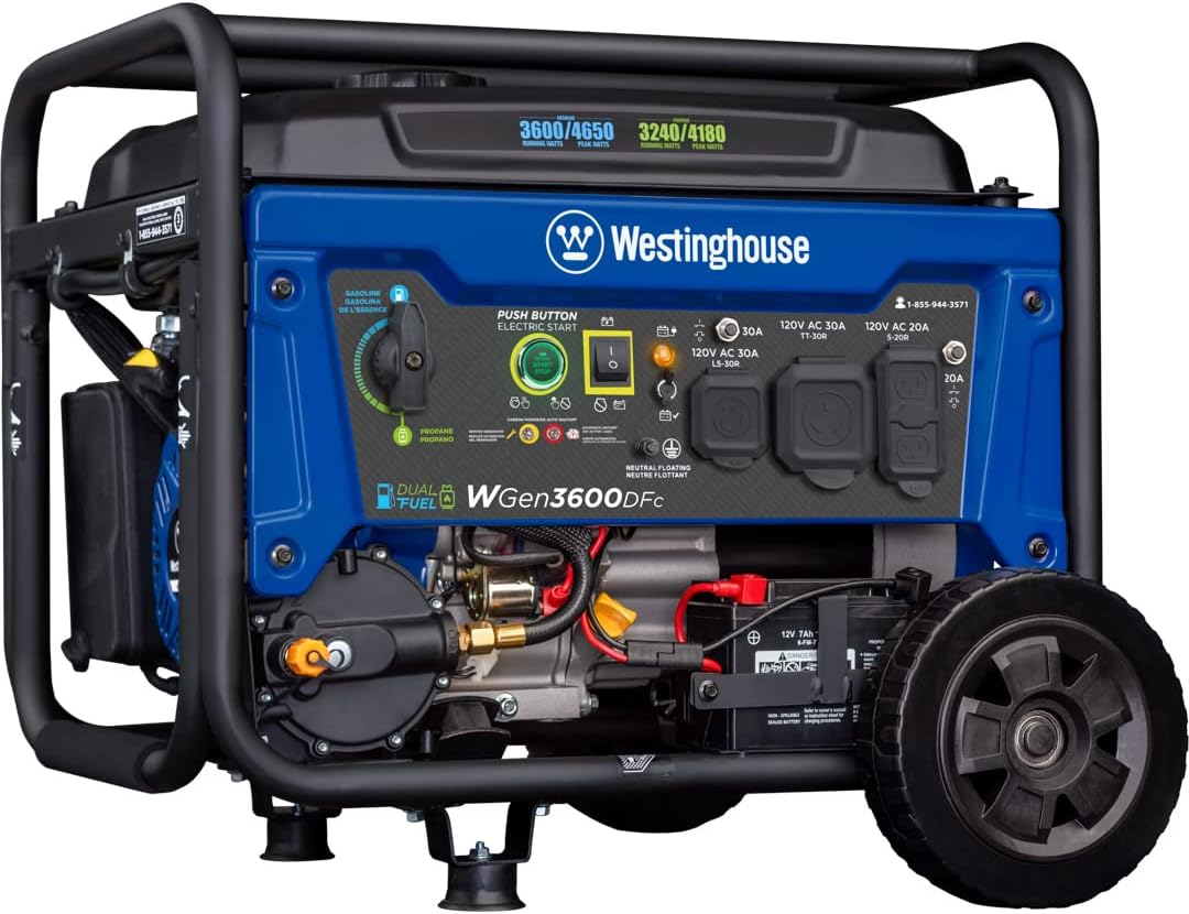 Portable Generator 3600 Rated Watts 4650 Peak Watts Gas Powered L485
