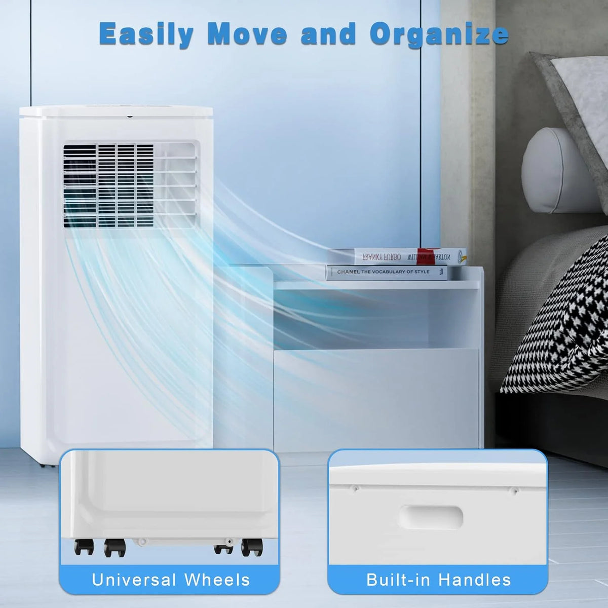10000 BTU Portable Indoor Air Conditioner with Remote Control F1394