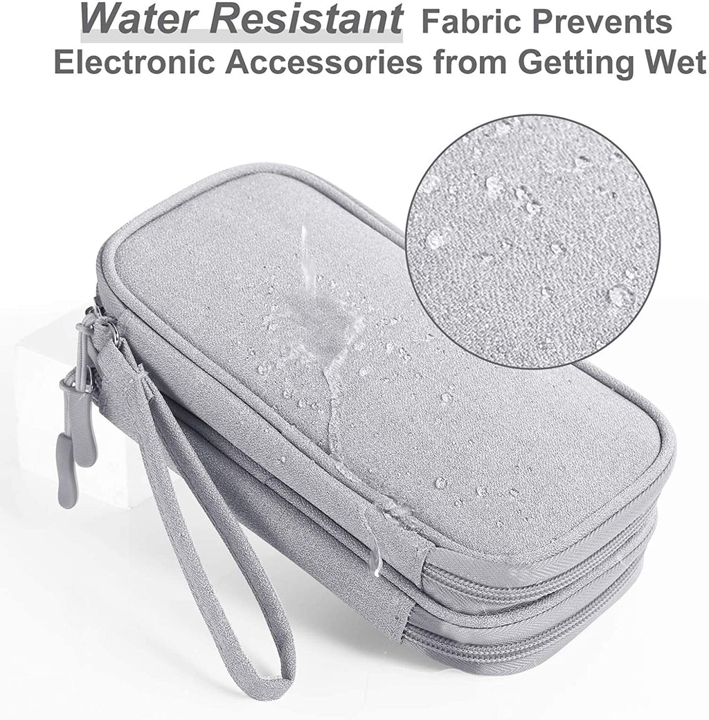 Compact Light Grey Travel Electronics Organizer Bag G612613