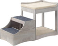 Pet Bunk Bed with Removable Step, Multi-Level Bed Window Perch Seat Platform with Cushion and Cat Scratch Pad L41407