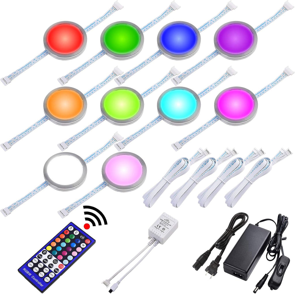 Linkable RGBW Under Cabinet LED Lighting Kit, 8 Lights G42053