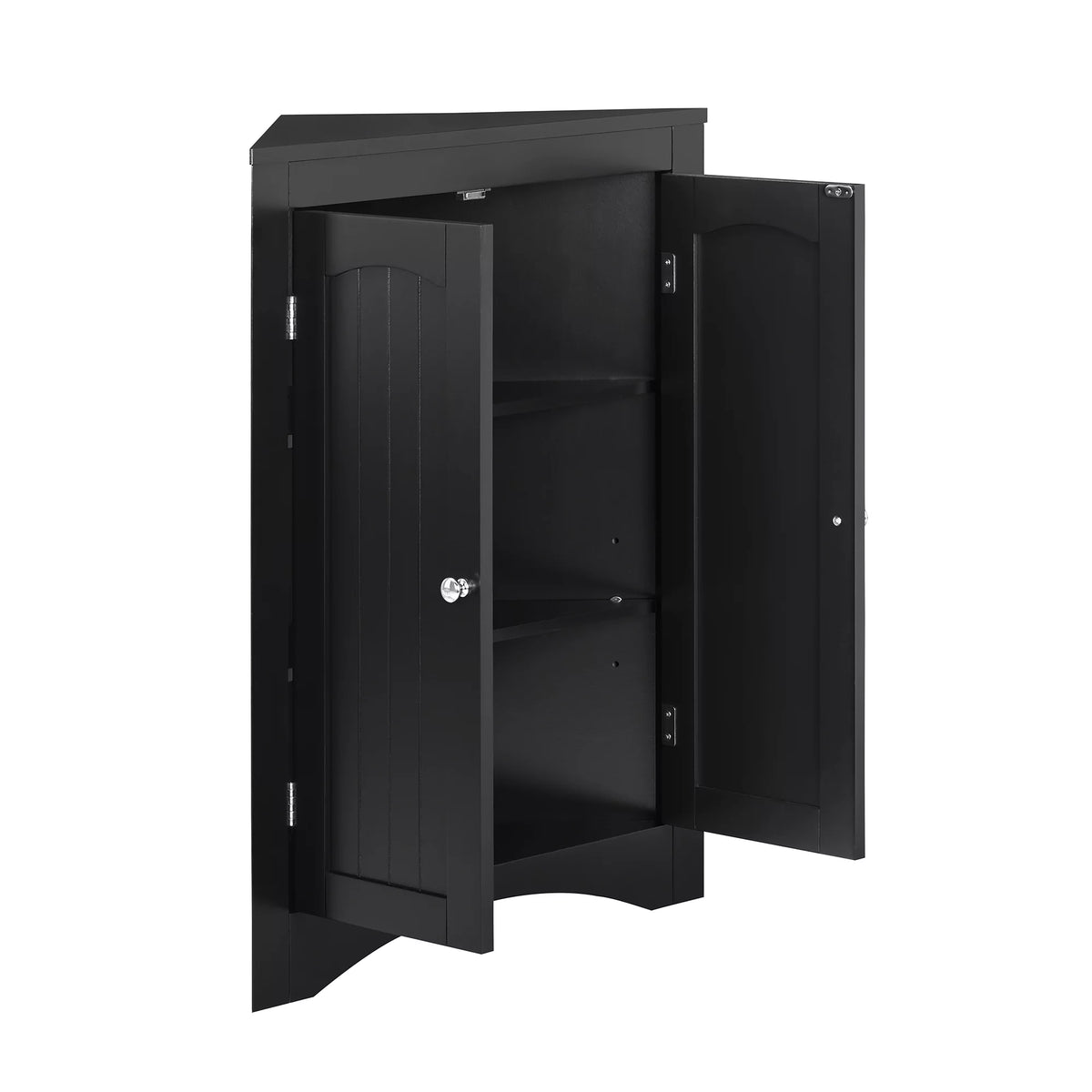 Free Standing Corner Storage Cabinet with Doors and Shelves K617845