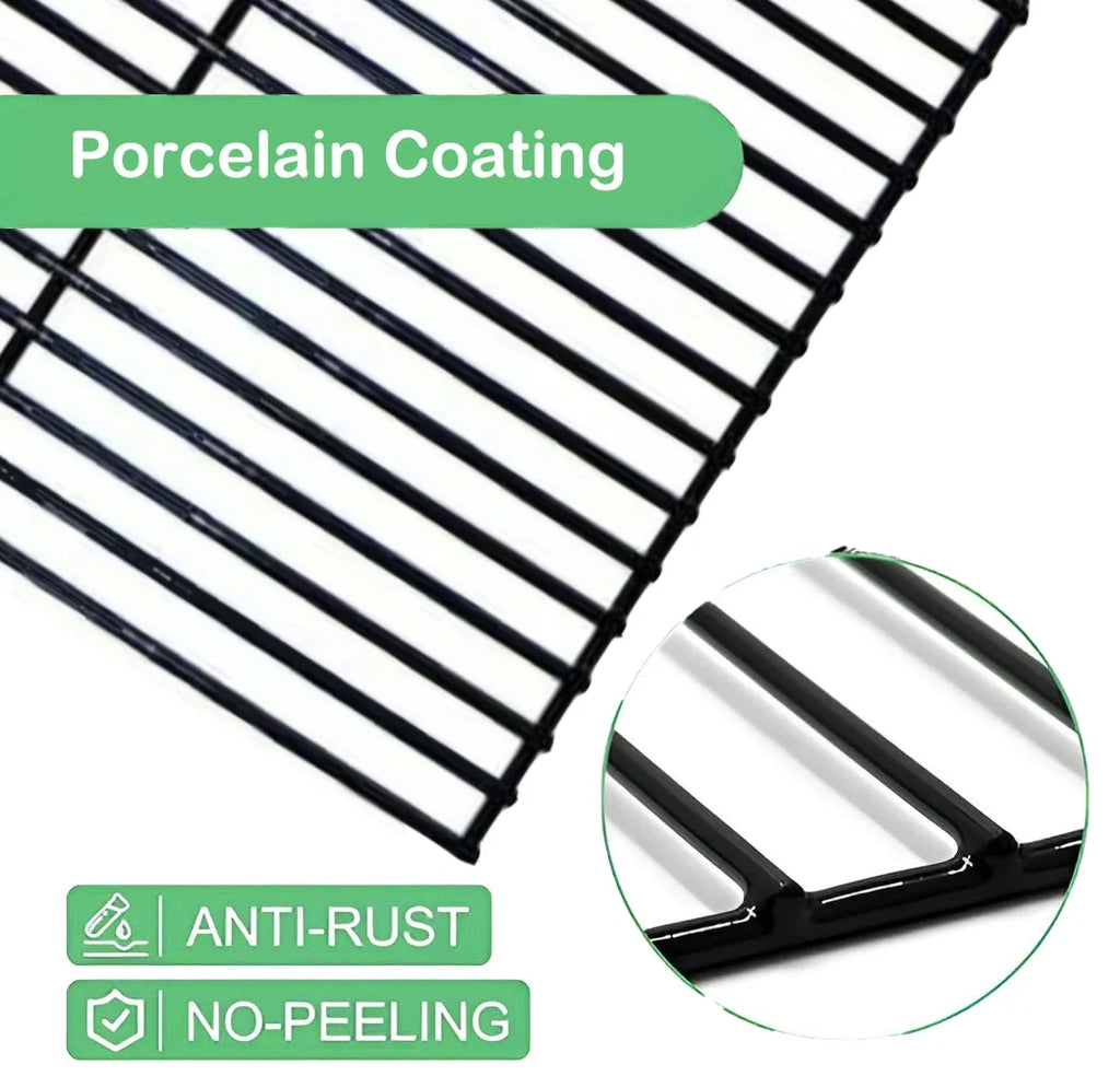 Set of Two 17 inch Grill Cooking Grates Replacement Parts for Gas Grills X410
