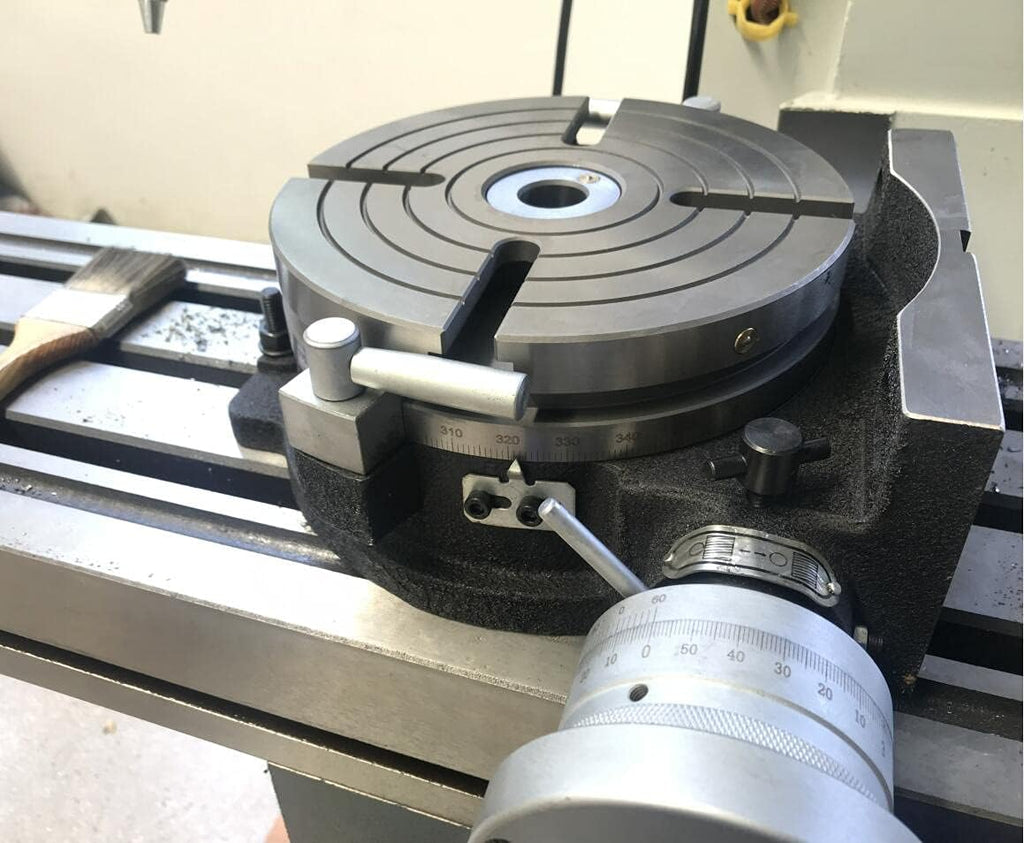 8" Rotary Table Vertical & Horizontal MT3 Center Sleeve 4 Slot Precision Milling Table H31038