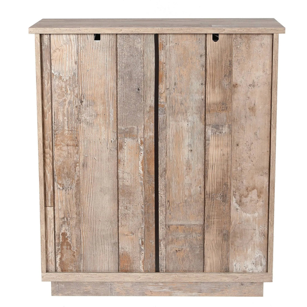Rustic Sliding One Door Wood Cabinet V7066