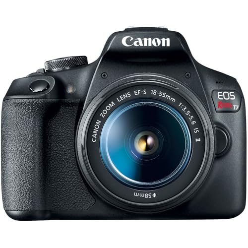 Canon EOS Rebel T7 DSLR Camera with 18-55mm Lens Bundled with 64GB Memory Card + Camera Bag + 58mm UV Filter + Microfiber Cleaning Cloth (5 Items) X234325