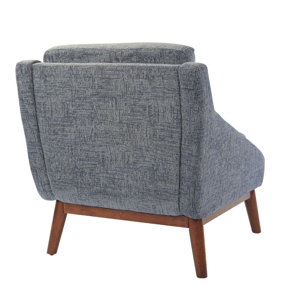 Navy Fabric Chair with Coffee Legs X8163
