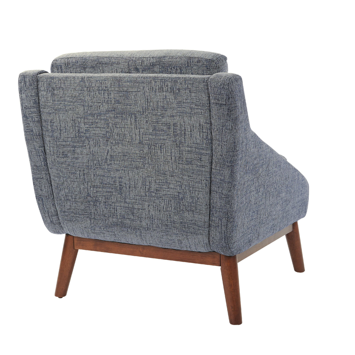 Navy Fabric Chair with Coffee Legs X8163
