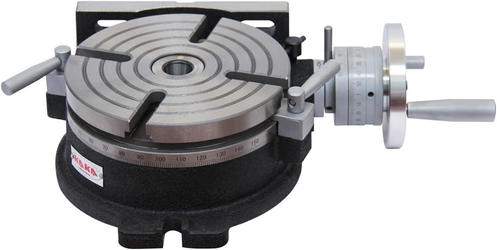 8" Rotary Table Vertical & Horizontal MT3 Center Sleeve 4 Slot Precision Milling Table H31038
