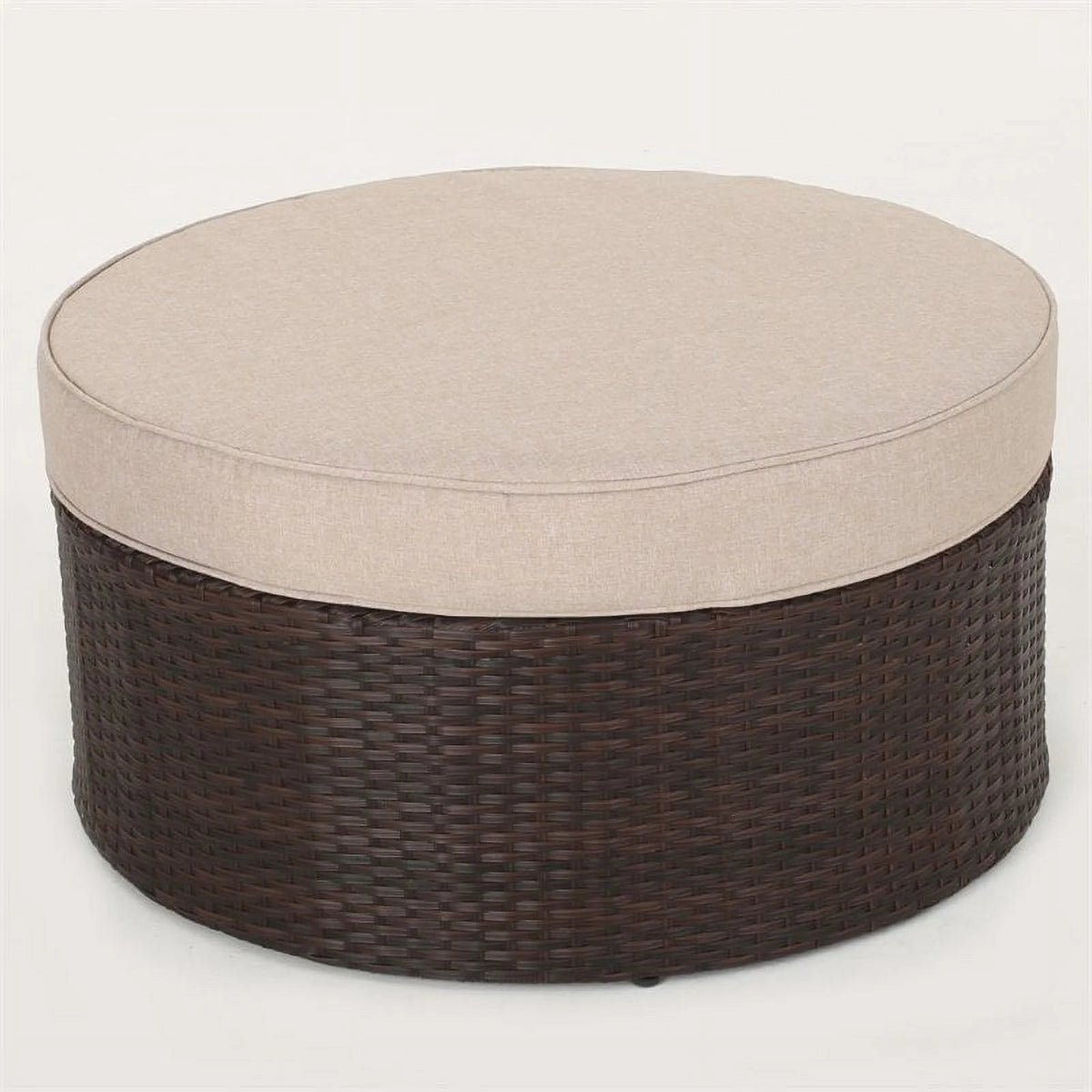 5 Piece Outdoor Wicker Sectional Sofa Set in Beige S859