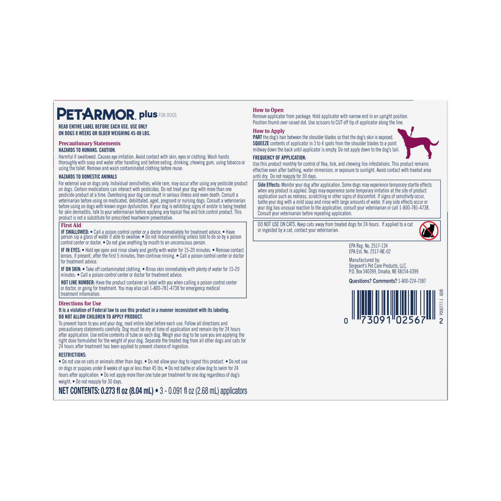 Flea & Tick Prevention for Large Dogs 3 Month Supply R250