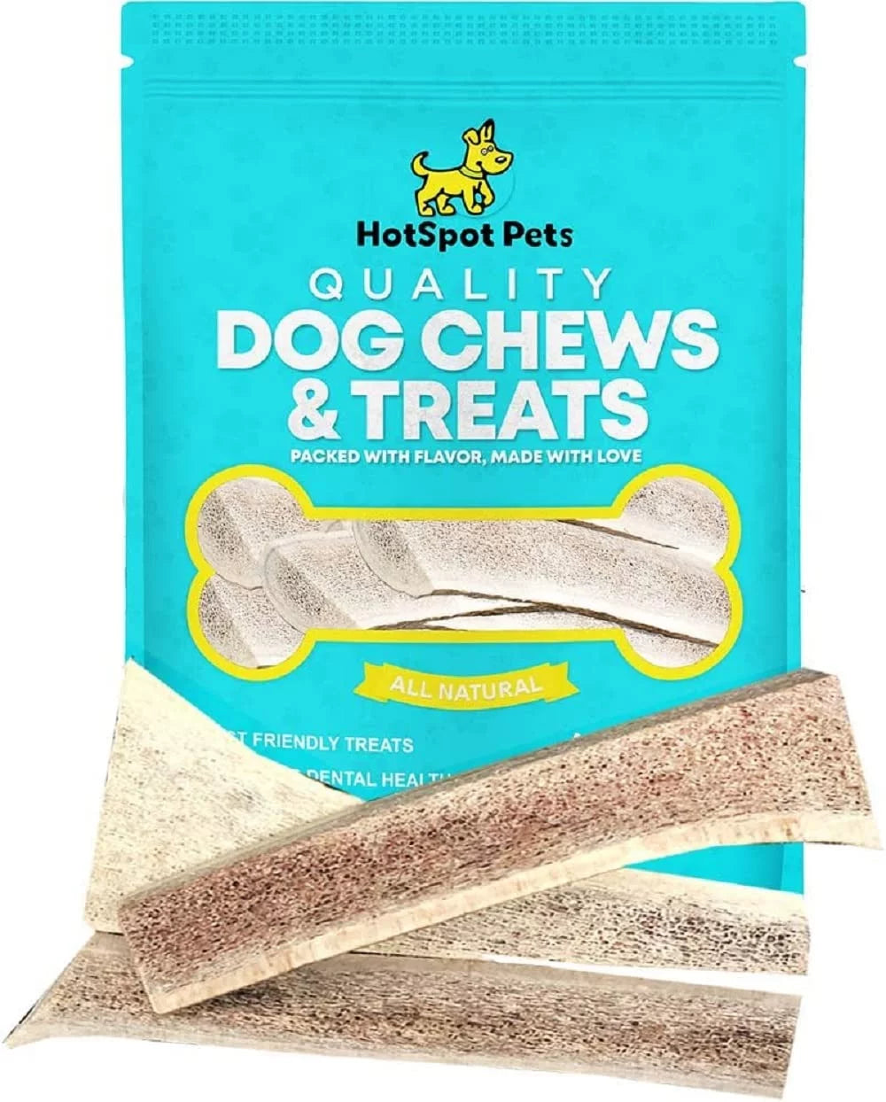 Small Split Elk Antler Dog Chews 3 Pack N528