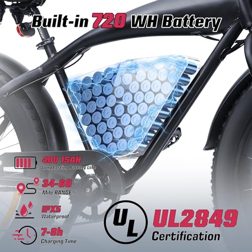 Electric Bike for Adults 48V 750W Peak 20" Fat Tires J92704