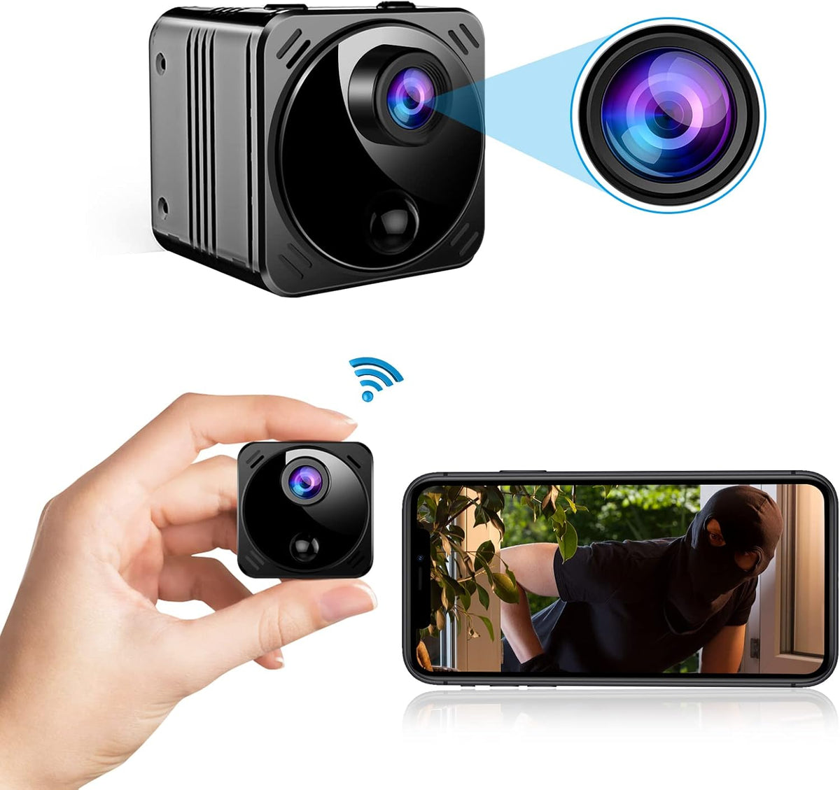 4K Mini Wireless Security Camera with Night Vision, Pack of 2 B826