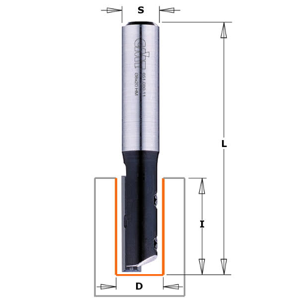 Carbide Straight Bit 3/8-Inch Diameter 1/4-Inch Shank U55878