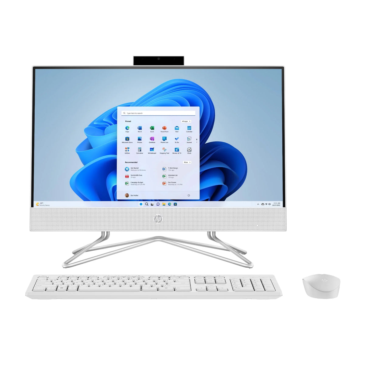 21.5 All-in-One PC, Intel Pentium, 8GB Memory, 128GB SSD, Windows 11 Home, White C338334