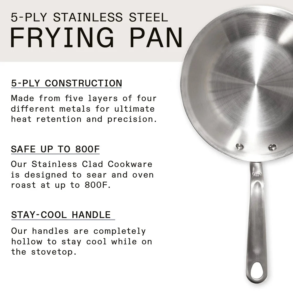 8-inch Stainless Steel Frying Pan N399008