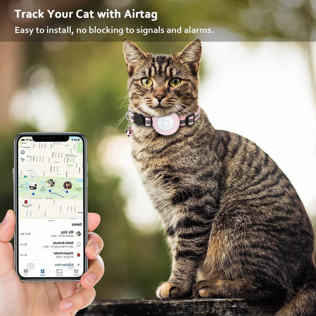 Breakaway Reflective Cat Collar with Air Tag Case M71899