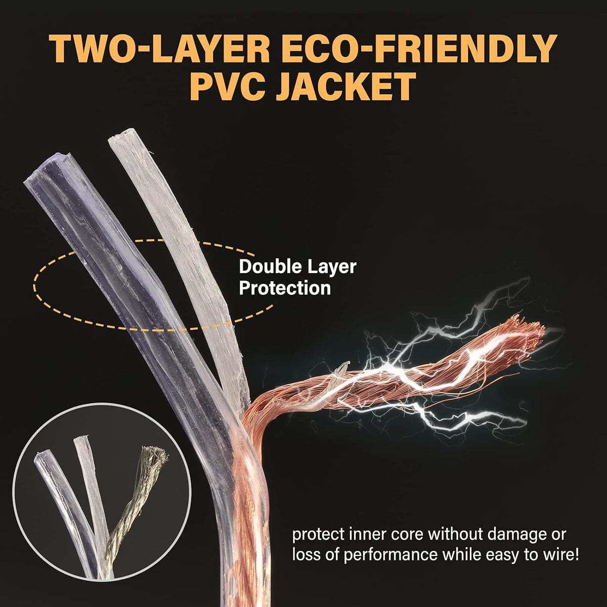 13AWG Oxygen-Free Copper Speaker Cables with Banana Plug Tips C444716