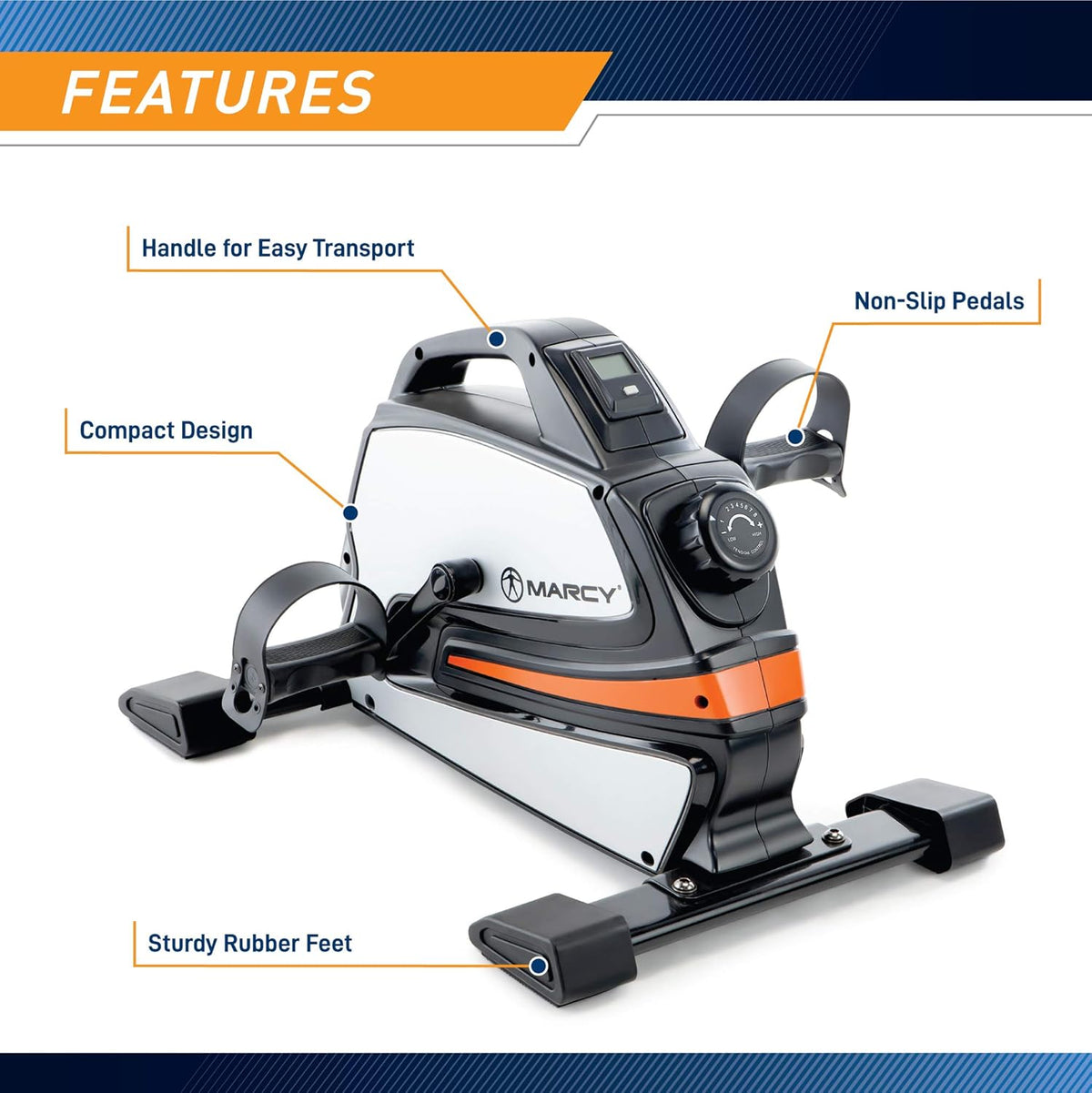 Portable Magnetic Mini Cycle Under-Desk Pedal Exerciser Q220
