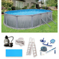 12-ft x 24-ft Oval 52-in Deep Metal Wall Swimming Pool H84350