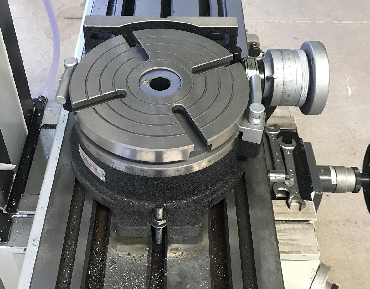8" Rotary Table Vertical & Horizontal MT3 Center Sleeve 4 Slot Precision Milling Table H31038