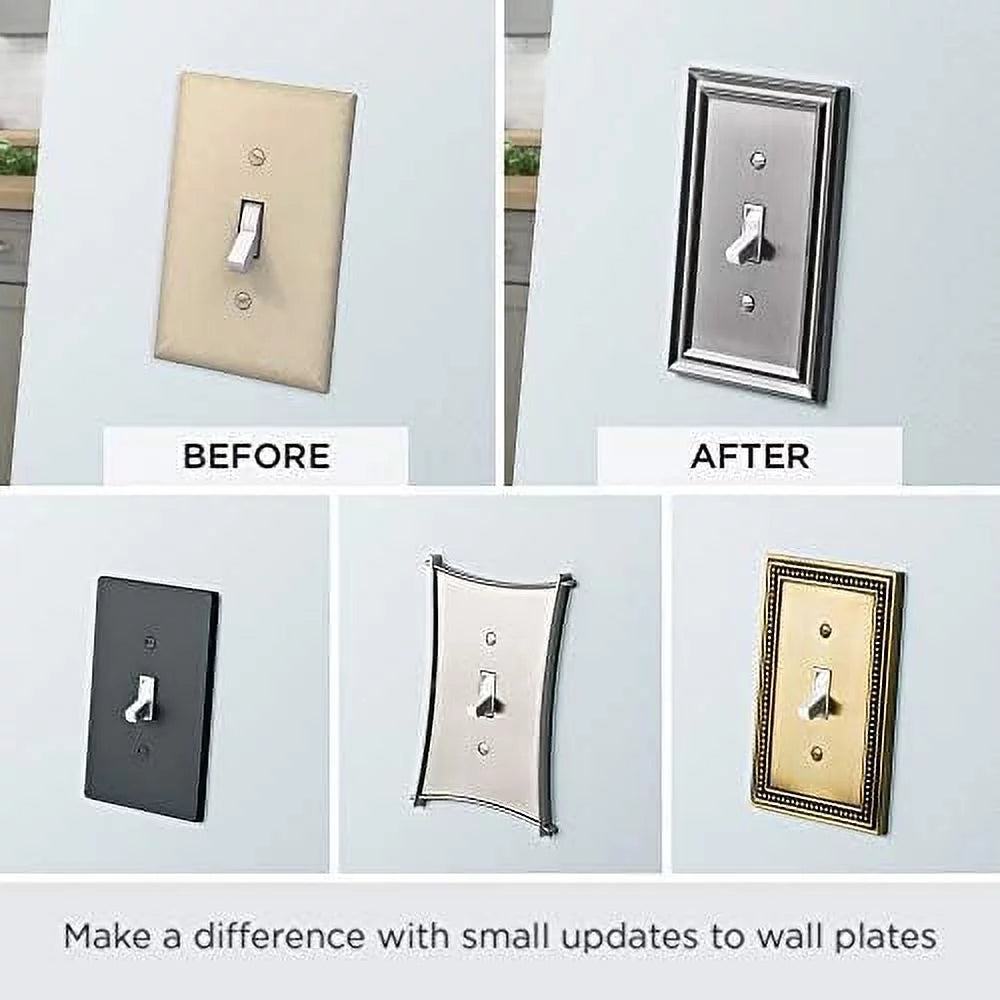 Wood Triple Toggle Switch Wall Plate X4189