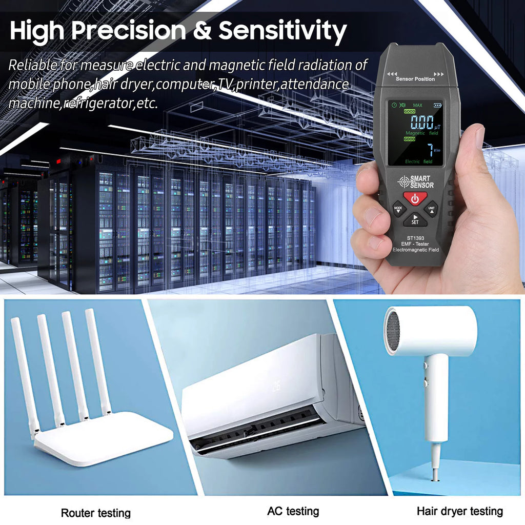 Handheld Digital LCD EMF Meter U6517