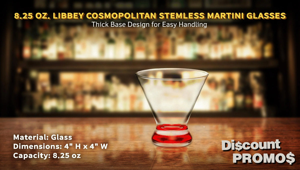 Martini Glasses 8.25 oz Set of 10 Red N433197