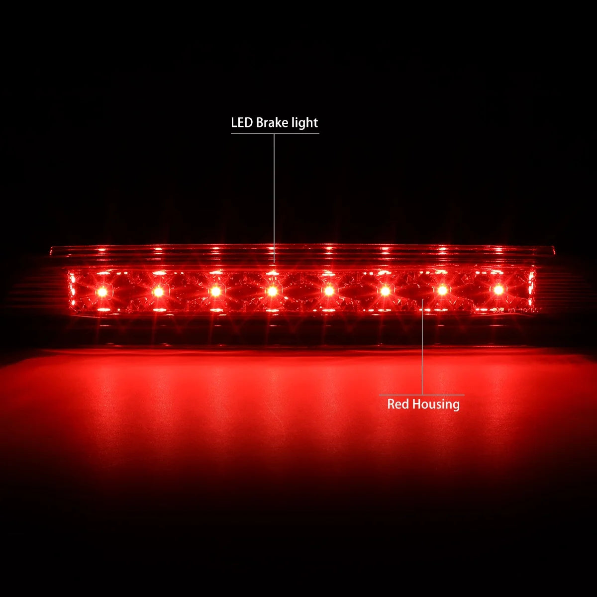 LED 3rd Brake Light Red Housing K396