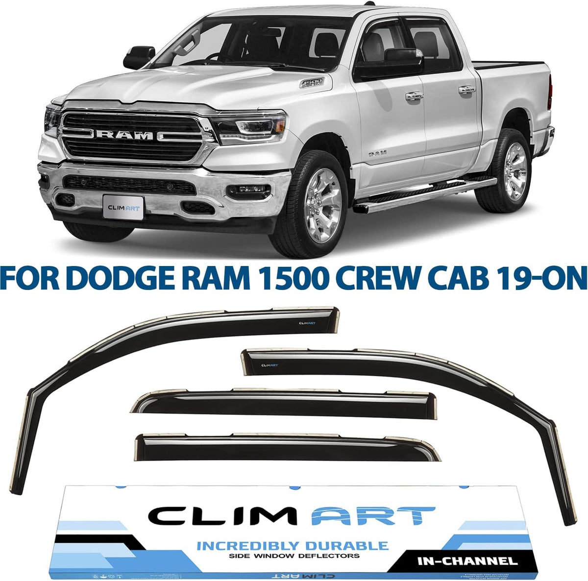 Dark Smoke 4 pcs In-Channel Window Deflectors Y28176