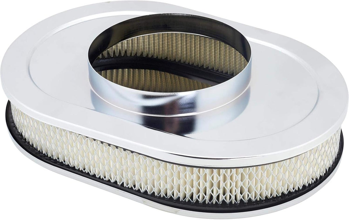 Oval 12 Inch Chrome Air Cleaner Pack of 2 P402