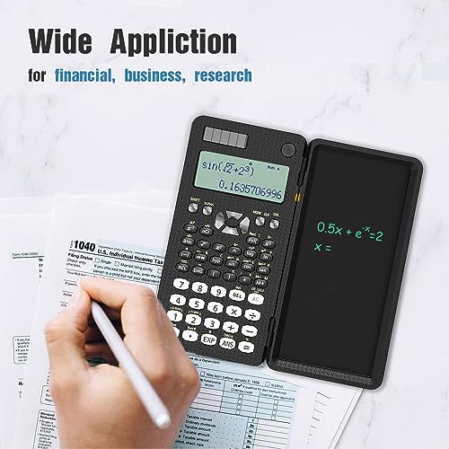 Pink 991ES MAX Foldable Scientific Calculator with Notepad 417 Function Solar Energy Y59189