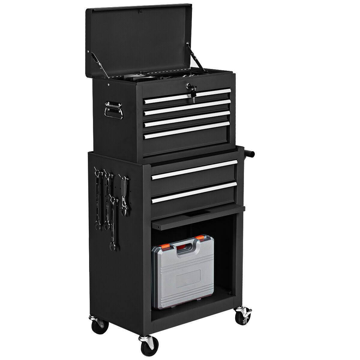 Black Rolling Storage Cabinet Toolbox Z456270