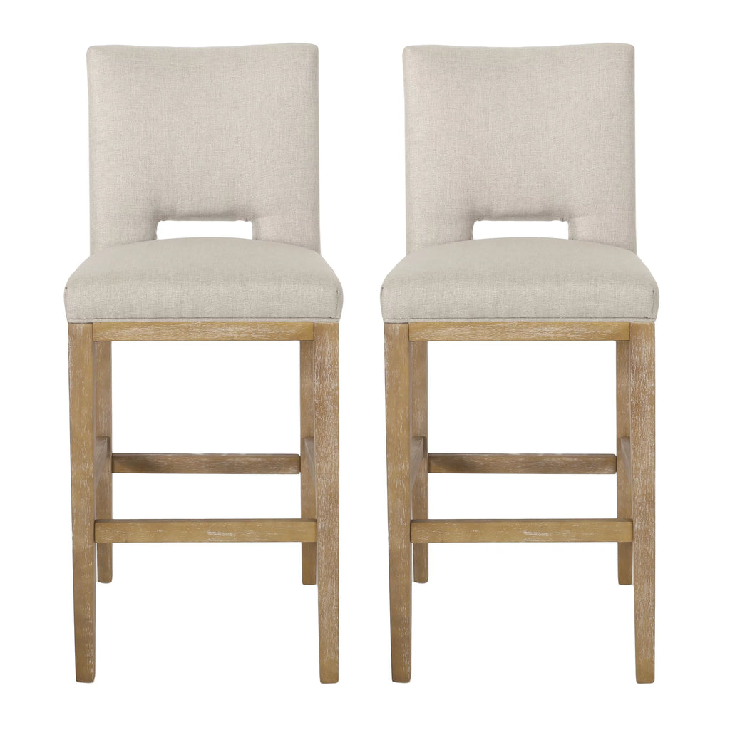 Fabric Upholstered 31 Inch Barstools, Set of 2 L395951