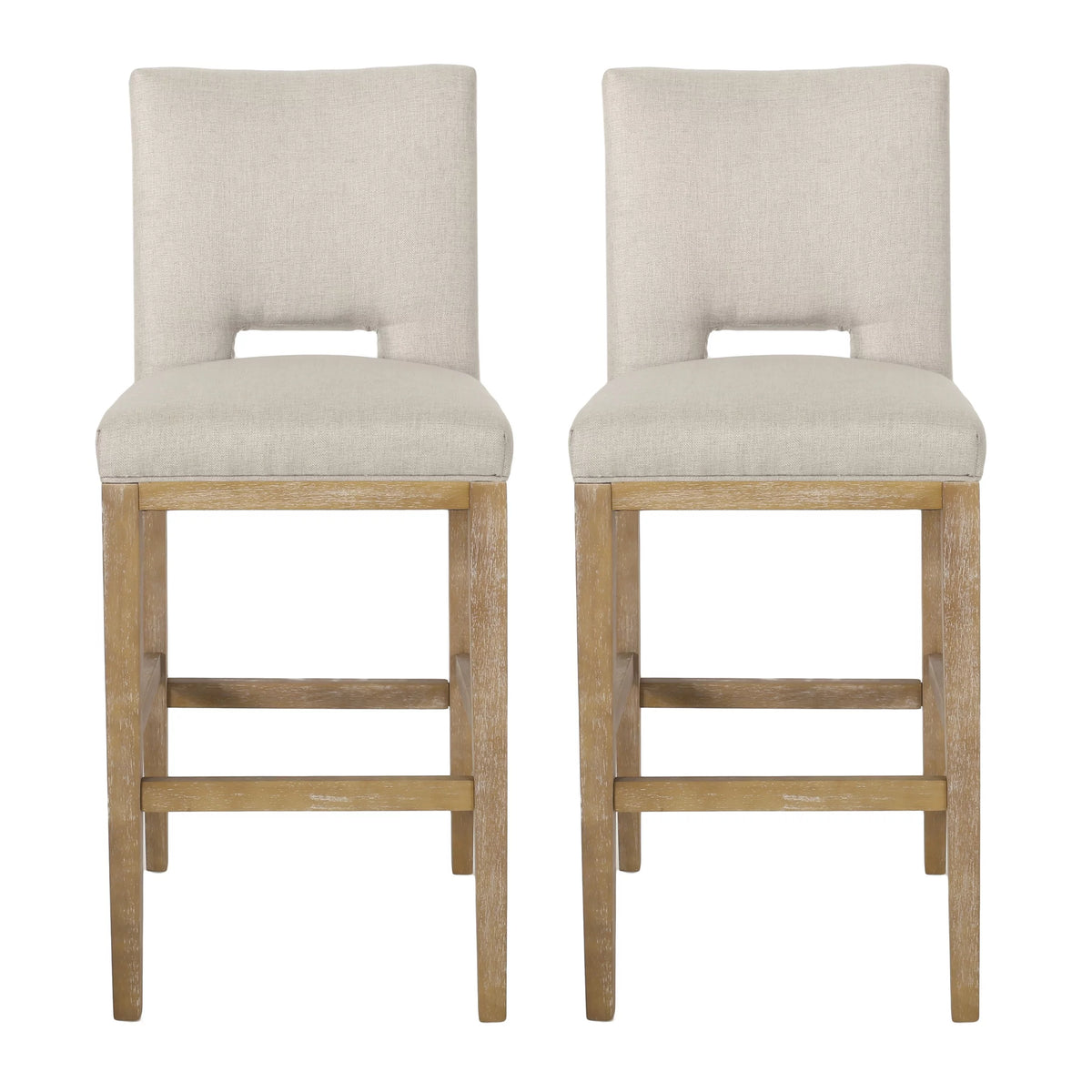 Fabric Upholstered 31 Inch Barstools, Set of 2 L395951