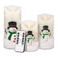 Flameless Candles Set of 3 with Timer and Remote D217481