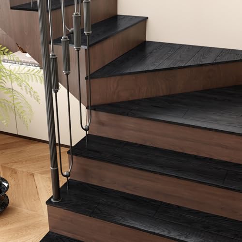 24-Pack Black Vinyl Plank Flooring 6"x36" Self Adhesive E553595