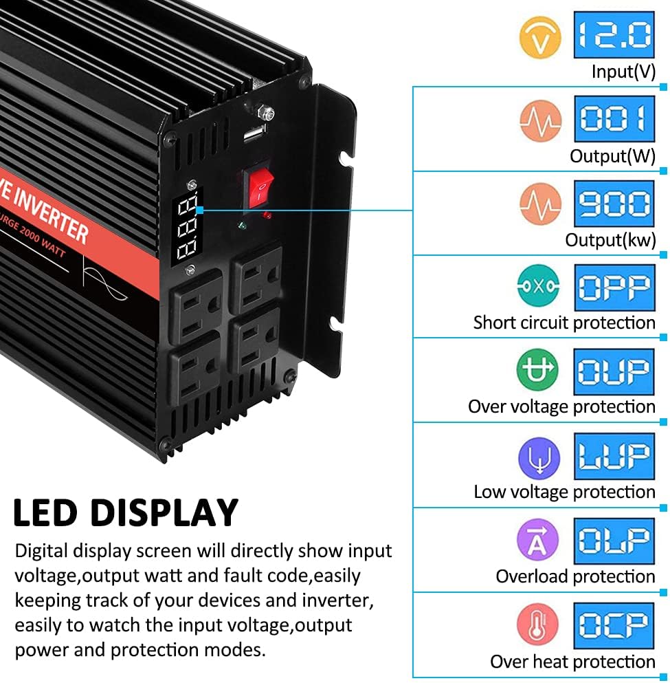 2000 Watt Pure Sine Wave Inverter X98925