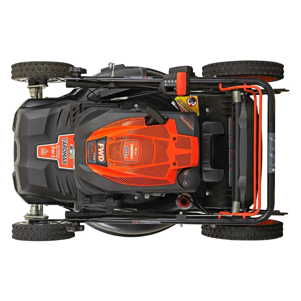 22 in. 201cc 3-in-1 Gas Walk Behind Self Propelled Lawn Mower S466516
