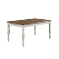 68 Inch Rustic Brown Rubberwood Dining Table R89782