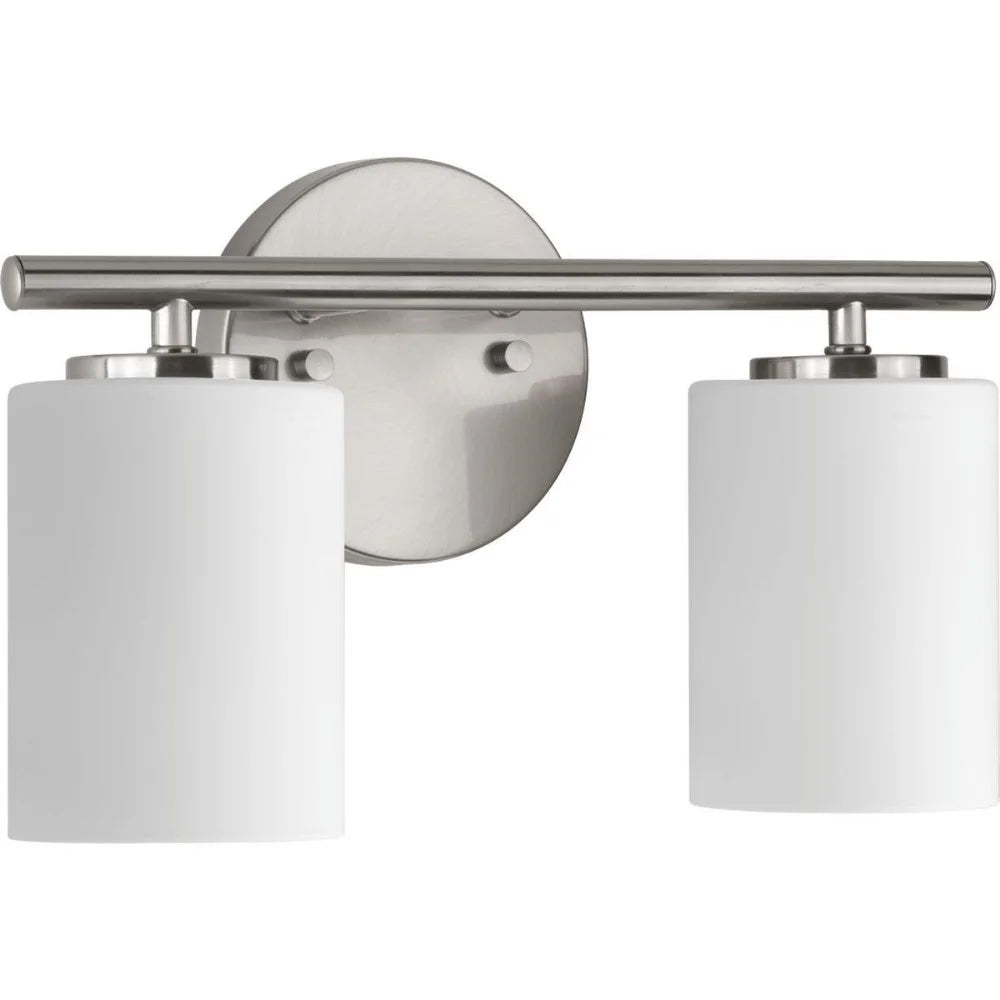 2 Light Textured Black Etched Glass Bath Vanity Light N87270