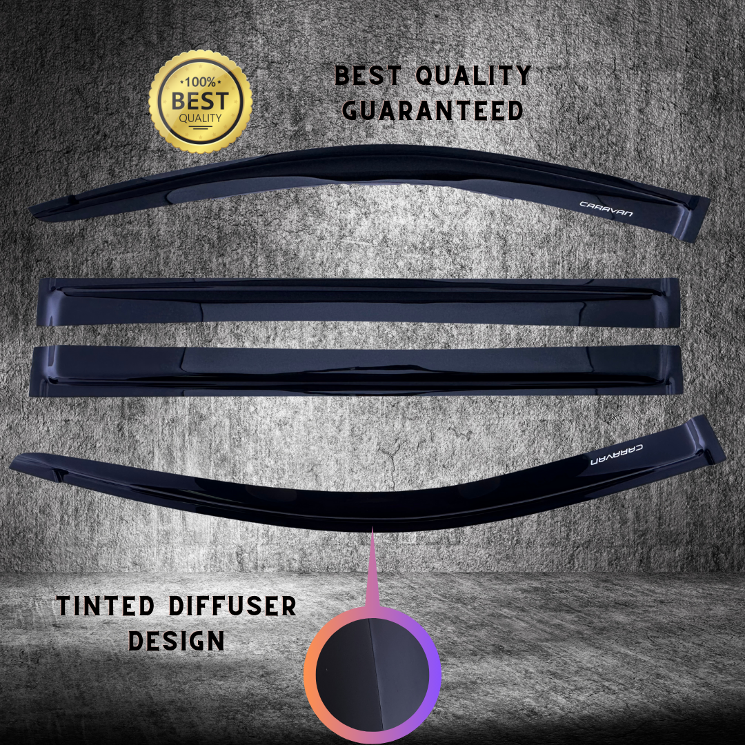 Tinted Black Side Window Rain Deflectors N9306
