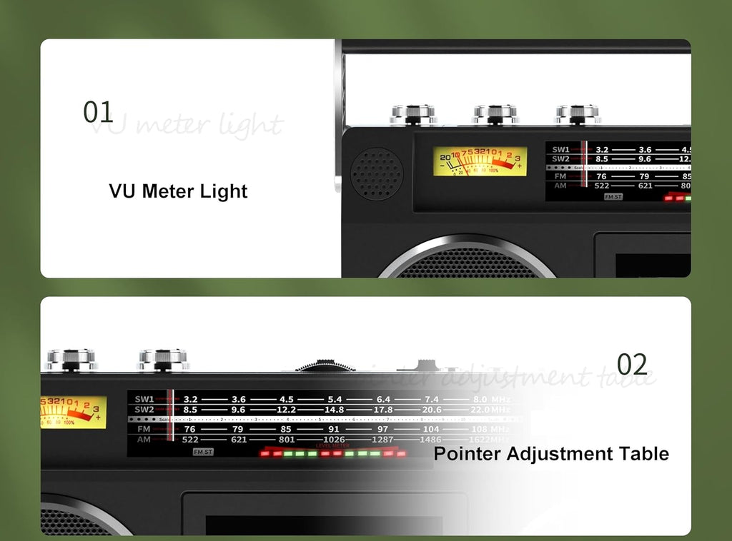 Portable AM/FM Radio Cassette Player Recorder with Bluetooth K23810